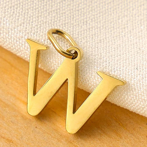 SUNIBI 26 Letters Stainless Steel Cut Alphabet Pendant for DIY Woman Necklace Ladies Jewelry Accessories Wholesale Dropshipping