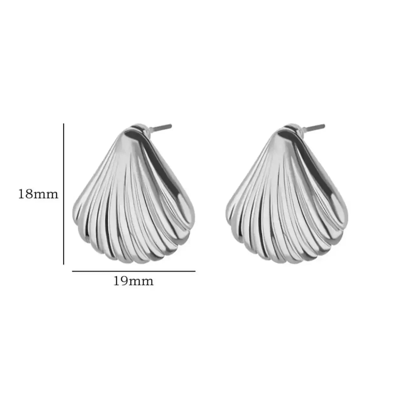 Stainless Steel Shell Stud Earring For Women Gold Color  Vintage Shell Piercing Earring 2024 Trend Wholesale Ocean Jewelry Gift