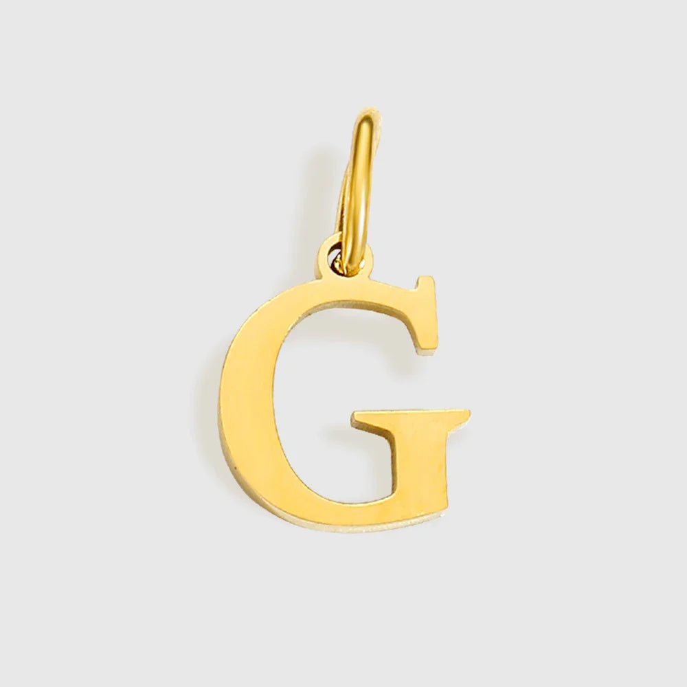 Initial Alphabet Pendant Stainless Steel Charms for Making Necklace Minimalism DIY Accessories Gift Women's Jewelry Wholesale