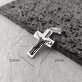 New Design 18K Gold Plated Waterproof Stainless Steel Jesus Cross Pendant For Men Religious Charms