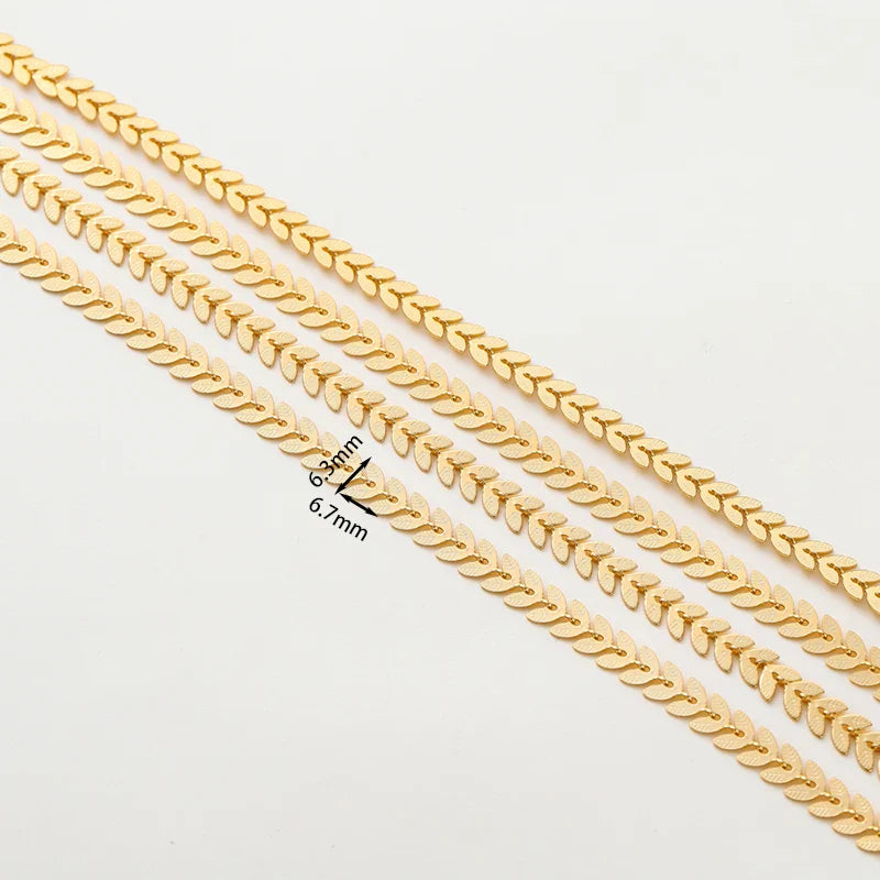 1Meter/lot 14K 18K Gold Plated Brass Metal Round Link Cable Chains DIY Jewelry Making Chain For Needlework Jewelry Accessories