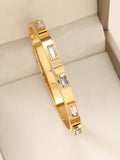 Fashionable Women's 18K Gold-Plated Stainless Steel Stackable Bracelet Never Fading Gold-Plated Stainless Steel Jewelry Accessor