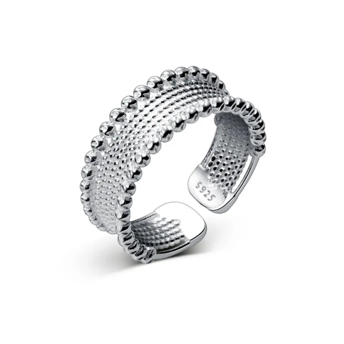 925 Sterling Silver Personality Bead Rings For Women Engagement Wedding Luxury Jewelry