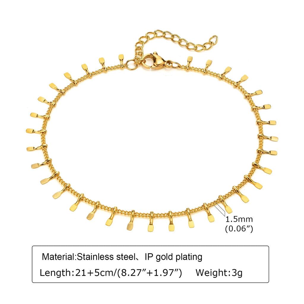 Stainless Steel Pearl Anklets Bracelet for Women, 18k Gold Plated  Foot Chain Adjustable Stackable Bracelets on Leg Jewelry