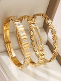 1pieces/set women's wedding jewelry party holiday Valentine's Day gift stainless steel bracelet plated with 18K gold bracelet