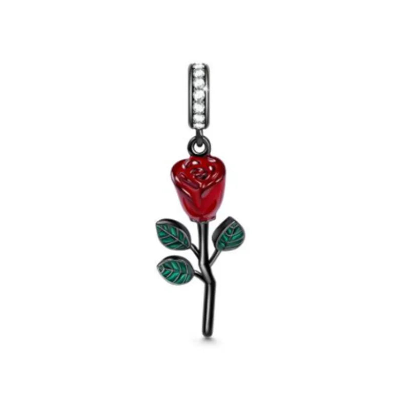 2026 925 Silver Flower, Butterfly, Highland Cow, Motorcycle Pendant Fit European Original Bracelet DIY Jewelry Exquisite Jewelry