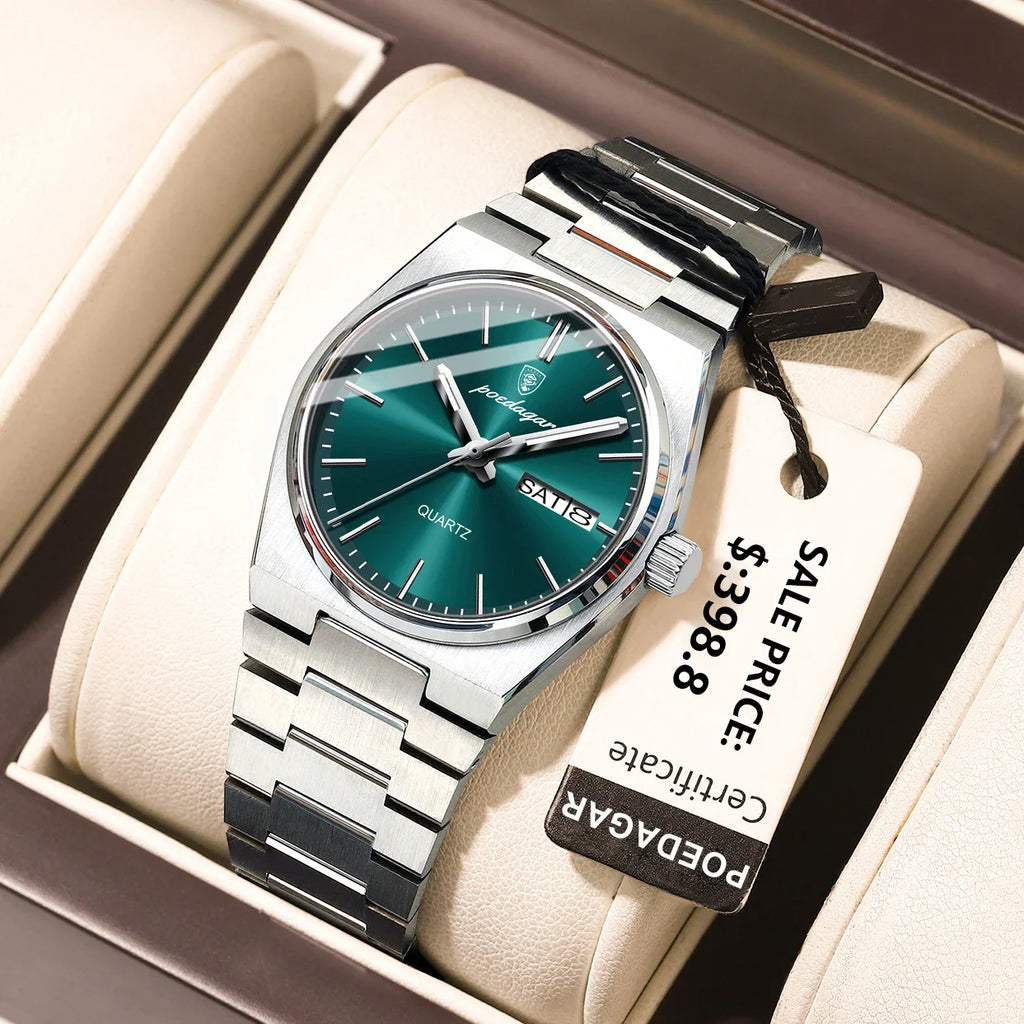 POEDAGAR Luxury Woman Watch Waterproof Luminous Fashion Quartz Ladies Wristwatch Date Week Stainless Steel Women's Watches Reloj