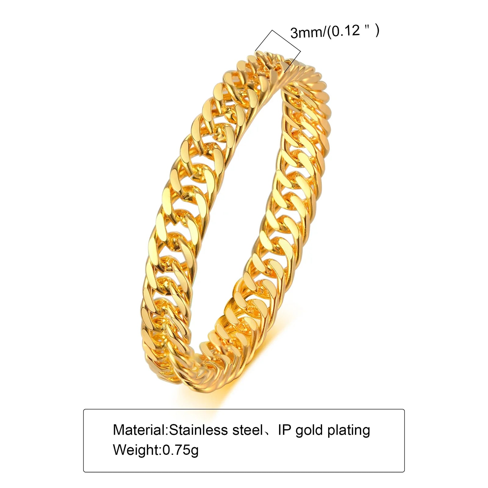 Thin 3mm Womem's Mobius Ring Charm Stainless Steel Twist Mobius Wedding Ring Infinite Love Gitfs