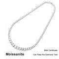 NeeTim Moissanite Tennis Necklace for Women Wedding Jewelry 925 Sterling Silver with Gold Plated Necklaces with Certificate