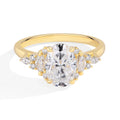 MINTYBOX 3.0ct Lab Grown Diamond Engagement Ring S925 Sterling Silver Oval Moissanite Rings For Women 18K Gold Plated Jewelry