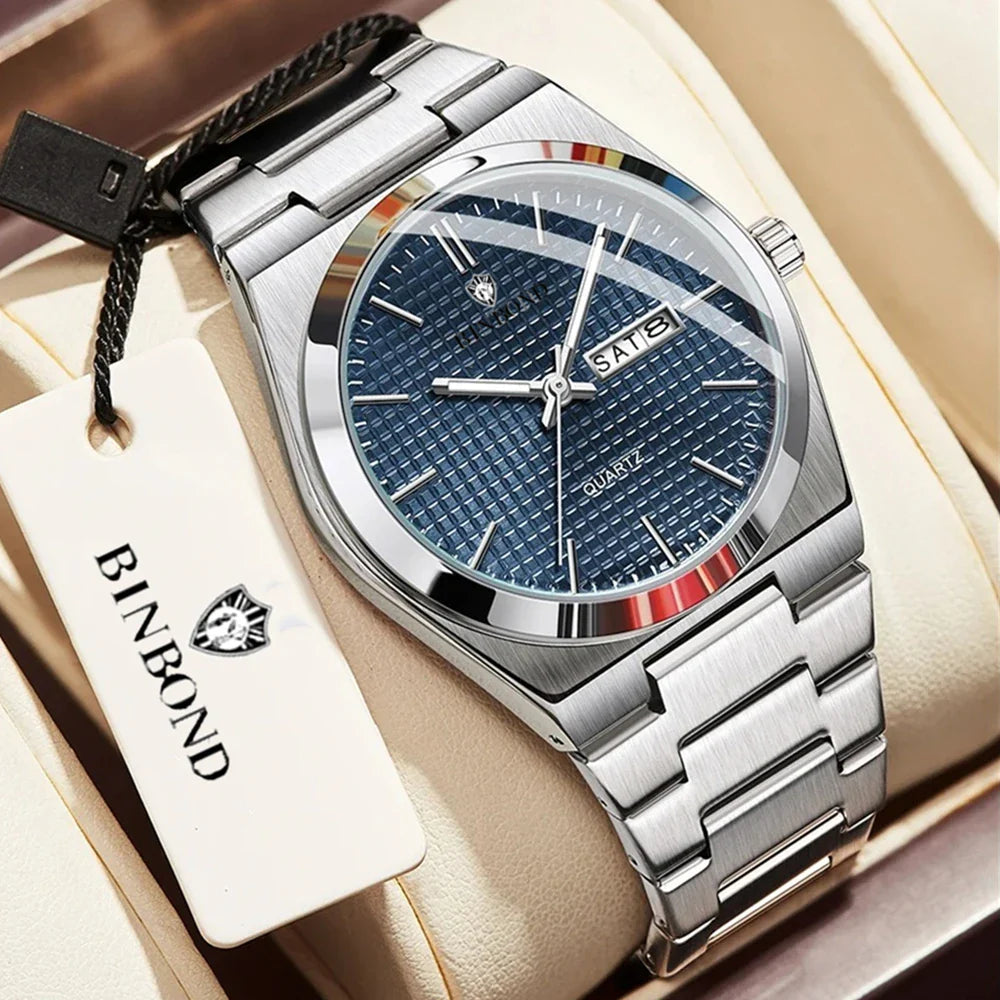 Fashion Quartz Wristwatches New Brand Simple Style Sky Blue Luxury Watch Man Automatic Watches For Men Clock Mens Gifts Reloj