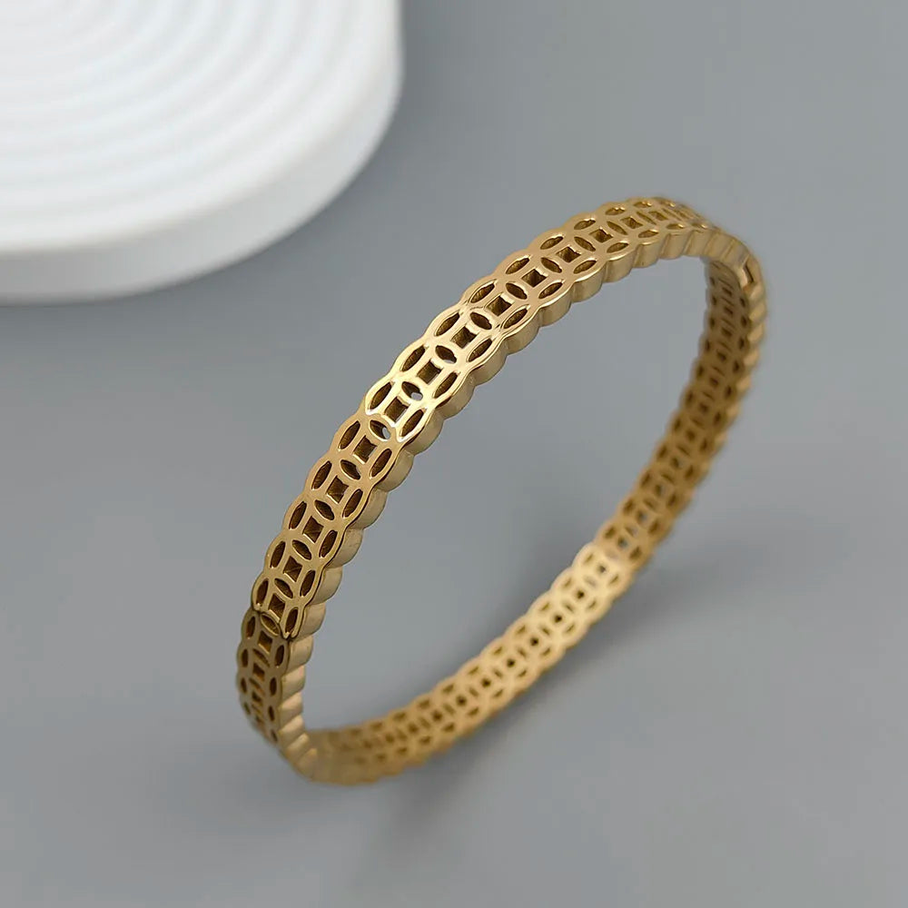 New money symbol ancient coin gold-plated stainless steel bracelet 18K, high quality waterproof couple bracelet, wife gift