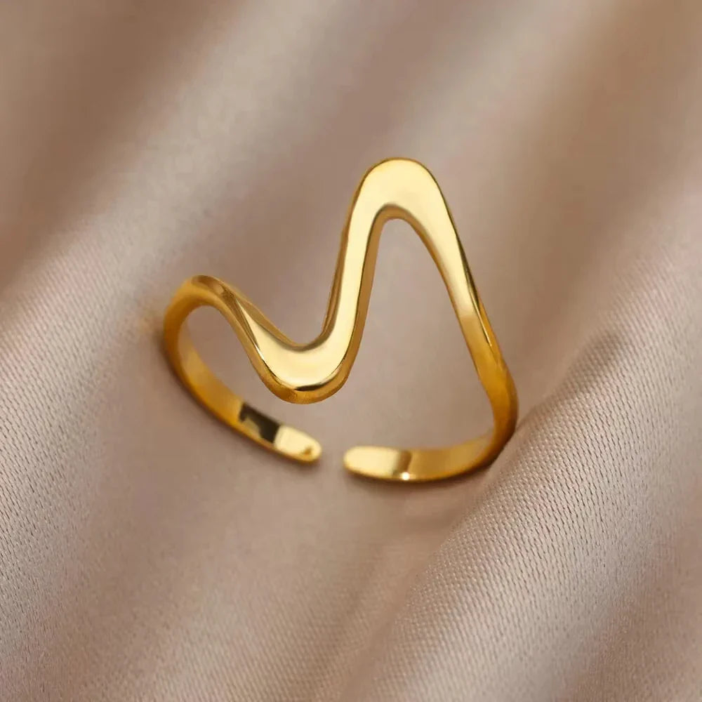 MOM SIS DAD Letters Rings for Women Men Vintage Gold Color Finger Ring Fashion Jewelry Family Christmas Gifts