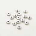 10-50pcs 14K/18K Gold Color Plated Brass 3-12mm Round Spacer Beads Flat Bracelet Beads for DIY Jewelry Findings Accessories