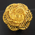 Ethiopia Arab Dubai Gold Plated Rings For Women Resizable 18K Gold Plated Jewelry For Wedding And Party Gifts