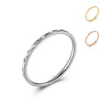 1mm Thin Stackable Ring Stainless Steel Faceted Knuckle Midi Ring for Women Girl Size 3-10
