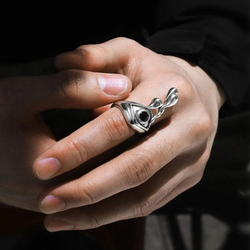 24Pcs Ring Set Alloy Personality Poker Card Smiley Ring Gothic Punk Hip Hop Trend Style Wear Matching Accessories