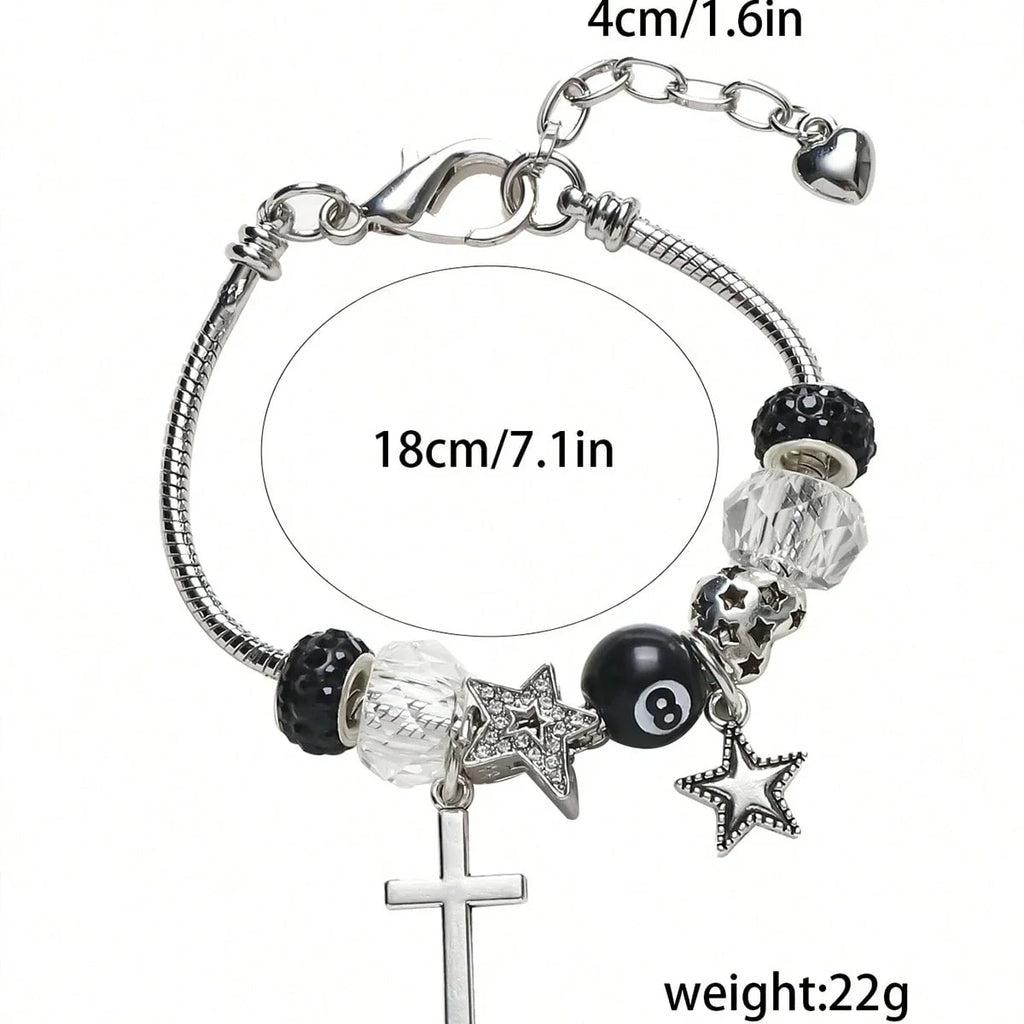 DIY Handmade Hippie Design  Chain  Bracelet Women Metal Star Charms Unisex Adjustable Bracelet