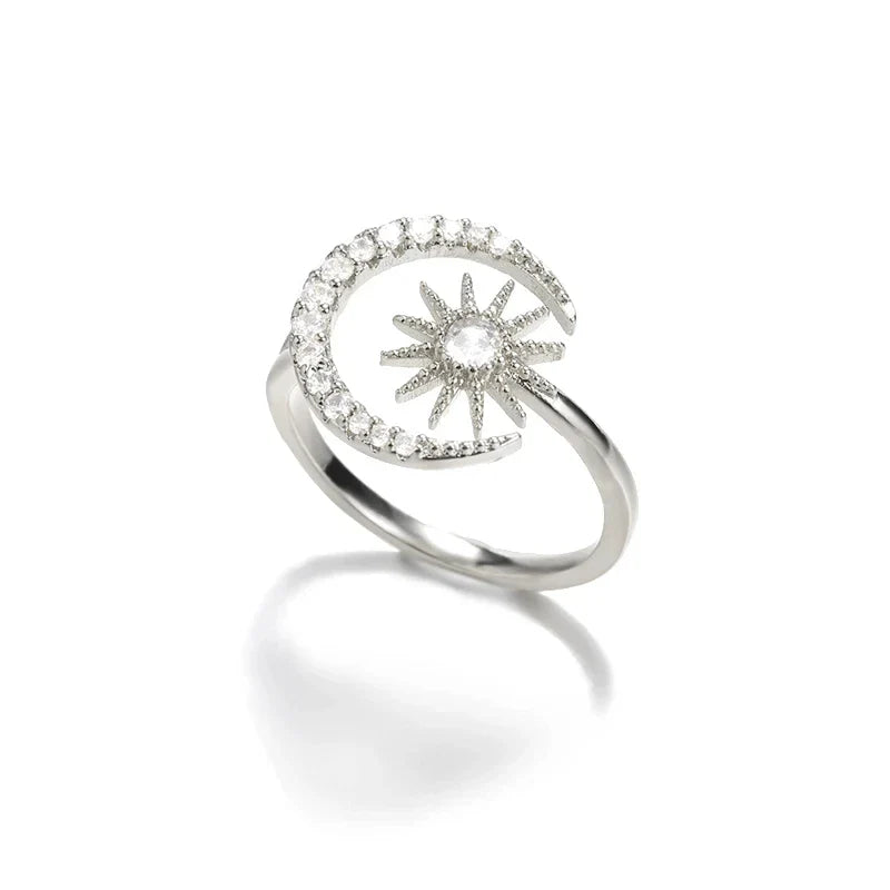 Stainless Steel Lotus Flower Ring for Women Gold Color Vintage Stone Opal Oval Flower Ring Fashion Aesthetic Jewelry Gift