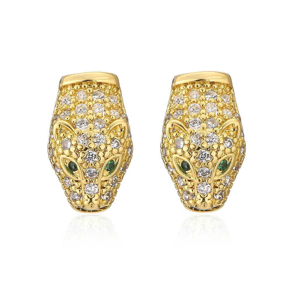 NEWBUY Fashion Gold Color Animal Dangle Earrings For Women Unique Design Leopard Earring Statement Female Party Jewelry