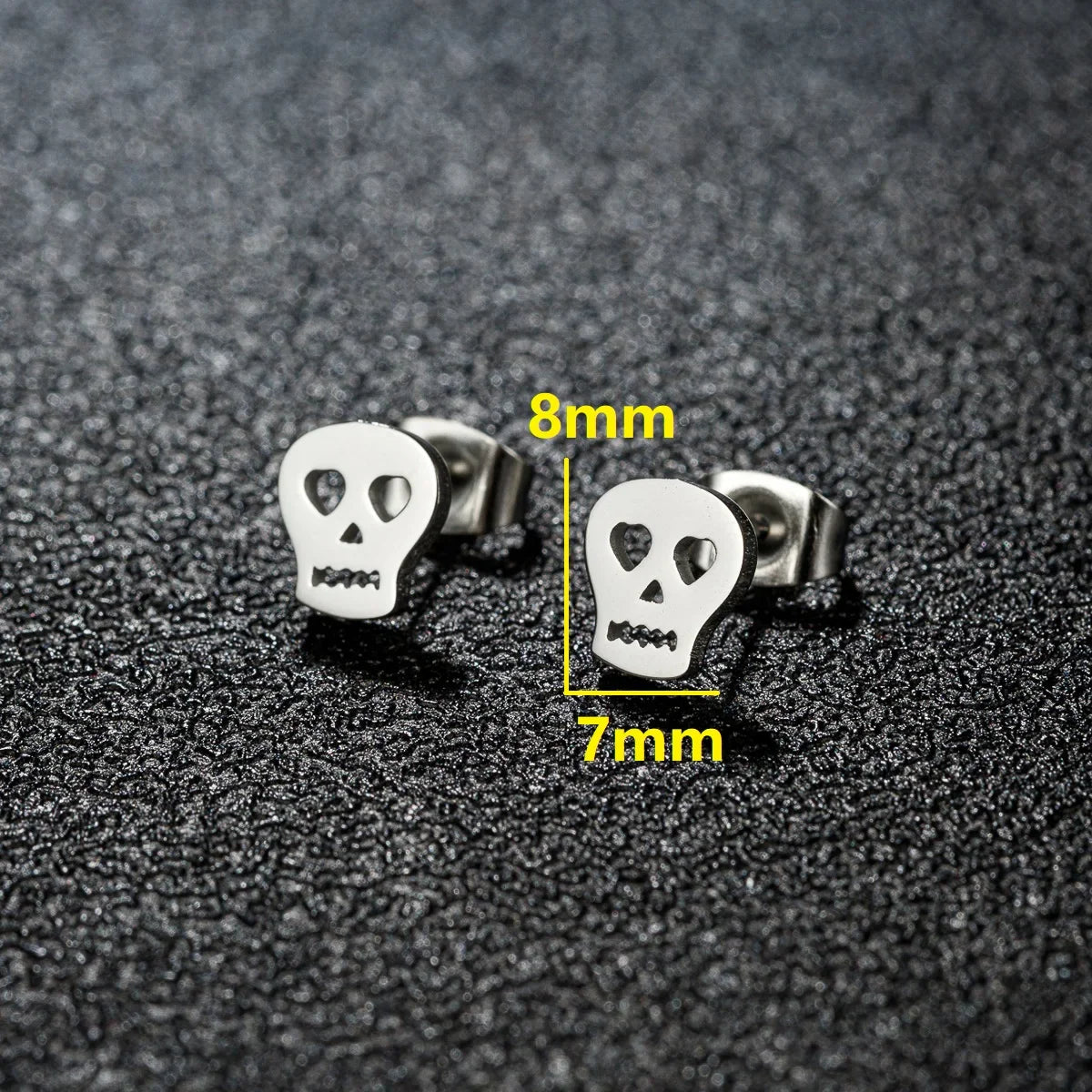 Horror Halloween Bat Spider Trendy Earrings Women 2024 Black Color Stainless Steel Ear Piercing Skull Punk Jewelry Party Gifts