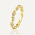 925 Sterling Silve Wedding Band Eternity Rings for Women Brilliant Round Zirconia Thin Elegant Female Fine Jewelry