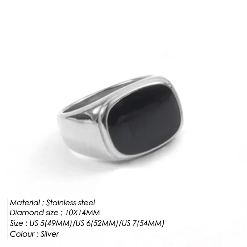 Vintage Chunky Square Shell Rings for Women White Gold Color Ladies Large Ring Party Jewelry Accessories Gift Outlet