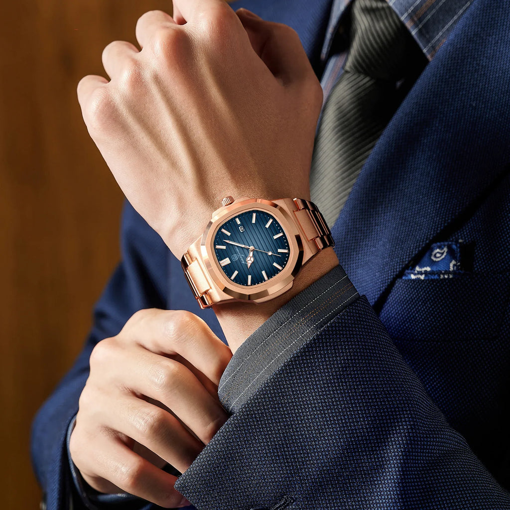 2026 New For Men Fashion Brand Male Watch Waterproof Luminous Stainless Steel Watches  Date Week Casual Quartz Men's Clock Reloj