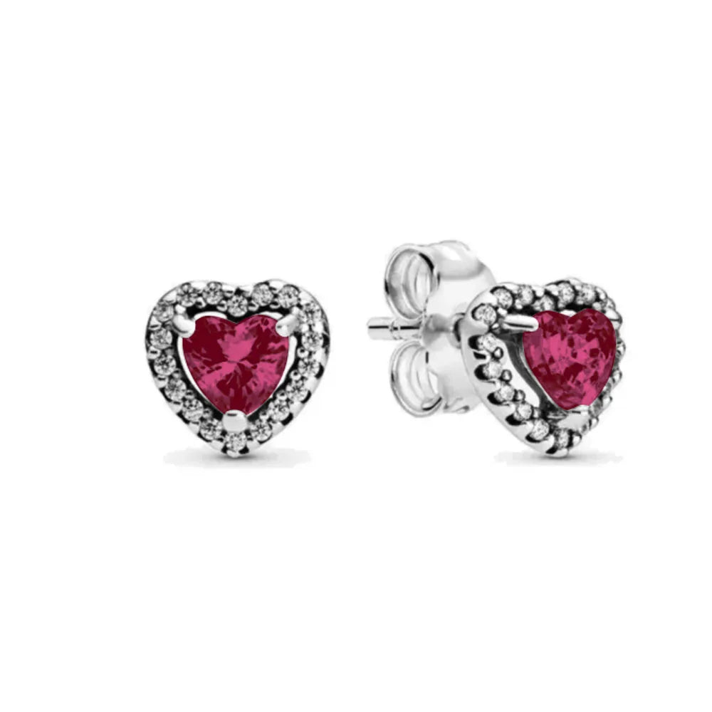 Christmas Gift Hot Selling 925 Silver Blue Stone Flower Stud Earrings Fit Women's Festival Exquisite Charm Jewelry Gifts
