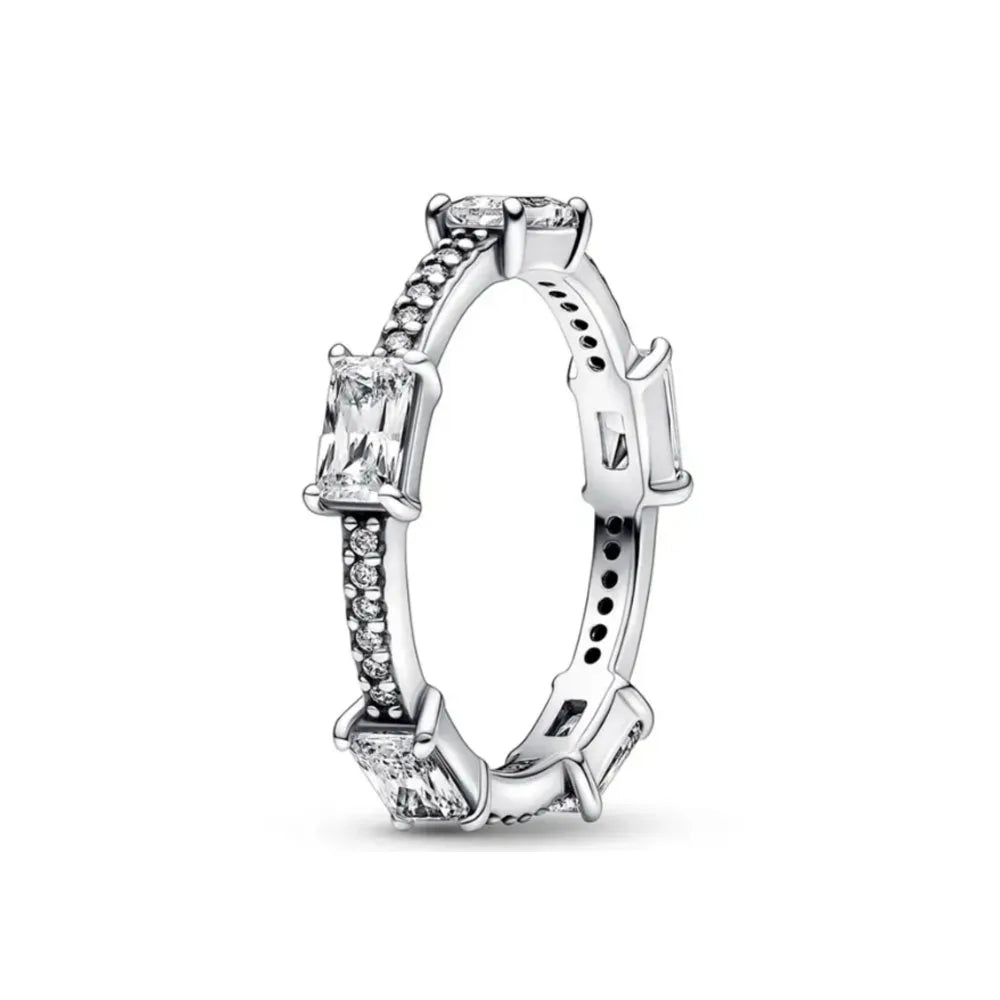 2026 Hot Selling 925 Sterling Silver Heart-Shaped Butterfly Flower Ring, Exquisite and Charming Jewelry Gift for European Women