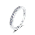 NeeTim 2mm Moissanite Ring for Women 925 Sterling Silver Rings with Gold Plated Wedding Bridal Proposal Promise Engagement Band