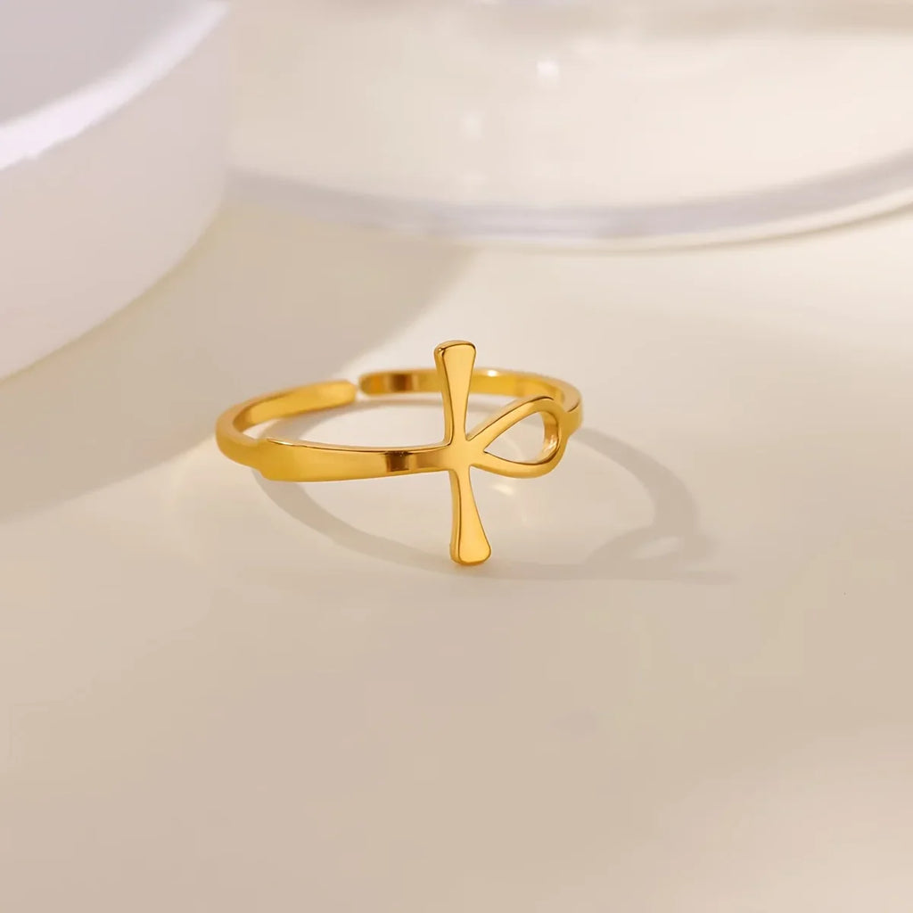 Elegant Stainless Steel Big Bloom Flower Rings For Women Gold Color Sun Starfish Open Ring Finger Jewelry Wedding Her Gift Punk