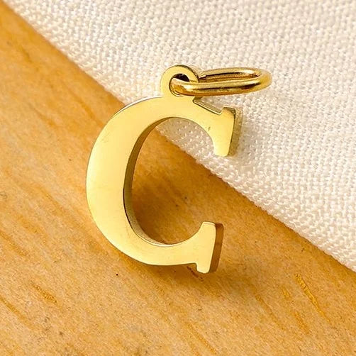 SUNIBI 26 Letters Stainless Steel Cut Alphabet Pendant for DIY Woman Necklace Ladies Jewelry Accessories Wholesale Dropshipping