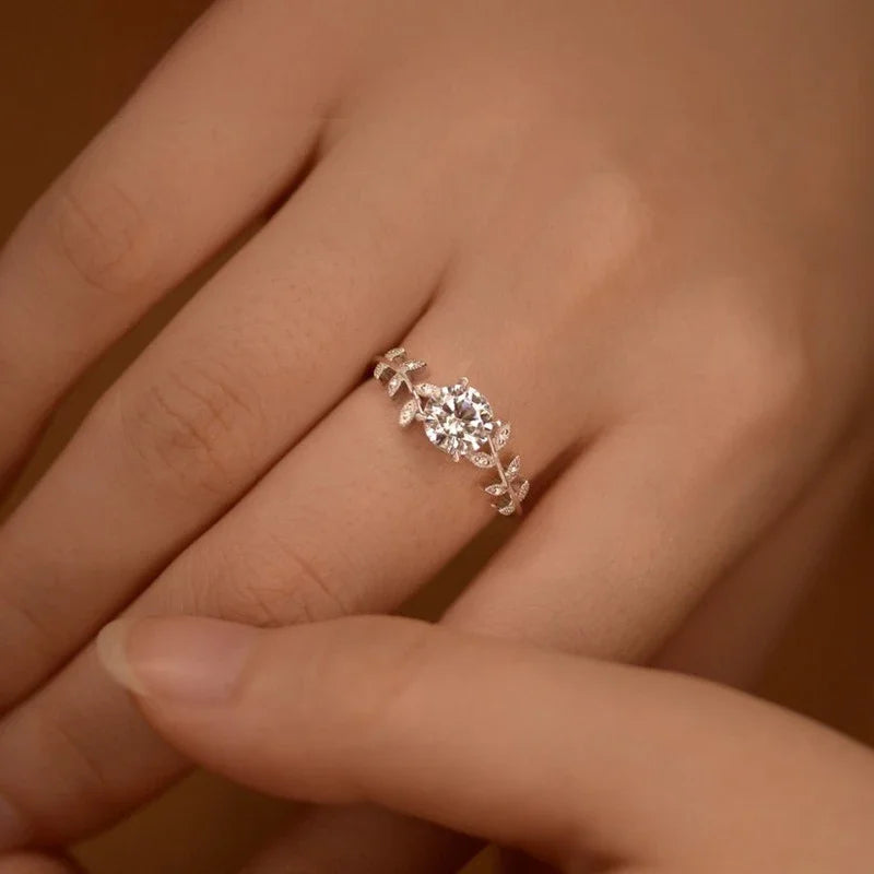 NeeTim 1CT Moissanite Diamond Rings Wedding Band for Women 925 Sterling Silver with Plated White Gold Bands Engagement Ring
