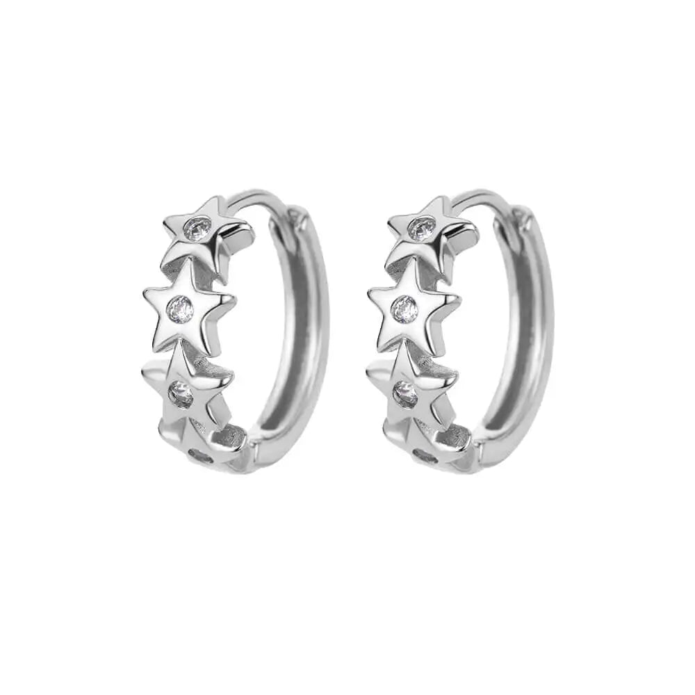 Zircon Star Pendientes Earrings for Women Girl Stainless Steel Gold Color Earring Y2k Wedding Aesthetic Jewelry aretes mujer