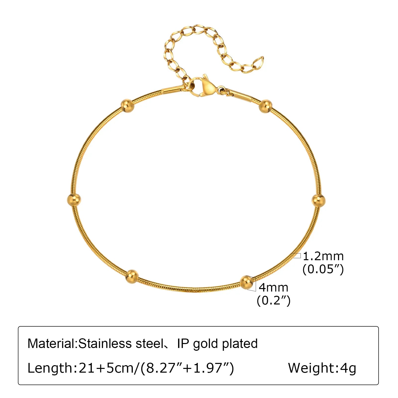 Stainless Steel Pearl Anklets Bracelet for Women, 18k Gold Plated  Foot Chain Adjustable Stackable Bracelets on Leg Jewelry