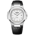 Casual Business New Blue Leather Man Clock Men Luxury Watch Automatic Watches Mens Fashion Quartz Wristwatches Montre Homme 2026