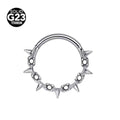 G23 Titanium Bee Septum Nose Ring Piercing Body Jewelry 16G Moon Segment Snake Clicker Helix  Ear Cartilage Heart Daith Hoop