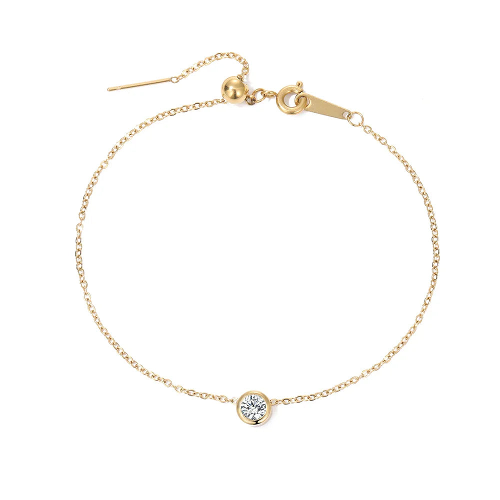 Stainless Steel Charm Rhinestone Necklace Pendant Fashion 12 Colors Birthstone For Jewelry Making Women DIY Accessories