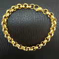 DOTIFI  Stainless Steel Bracelet Hip-Hop Punk Style Simple Round Buckle Chain Fashion Personalized Jewelry Female Party Gifts