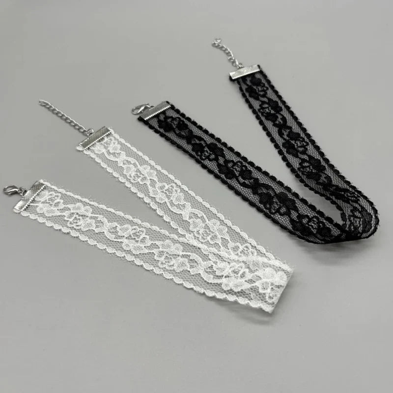 2026 New Black Sexy Lace Flower Necklace for Women Harajuku Gothic Short Choker Collar Necklace Party Female Neck Accessories ﻿
