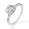 MINTYBOX S925 Sterling Silver Halo Moissanite Engagement Ring for Women Classic Lab Diamond Rings 18K Plated Wedding Fine Jewelr