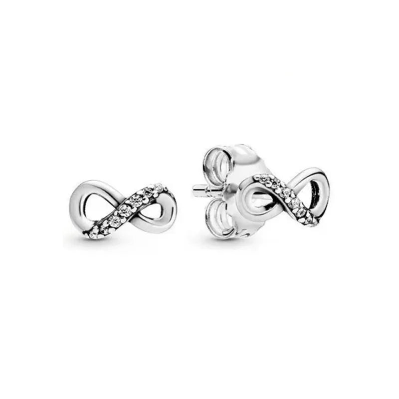 Christmas Gift Hot Selling 925 Silver Blue Stone Flower Stud Earrings Fit Women's Festival Exquisite Charm Jewelry Gifts
