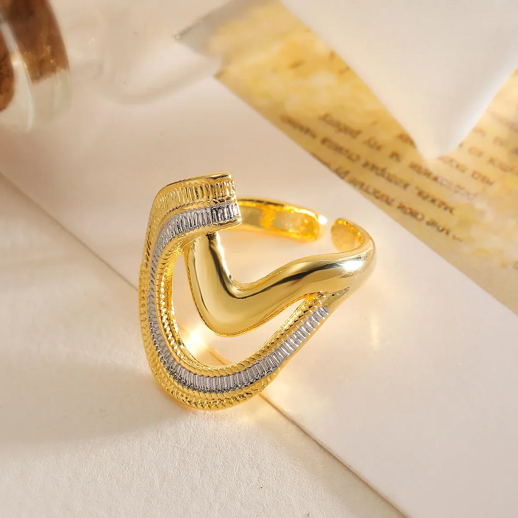 NEWBUY Brand Luxury AAA Cubic Zirconia Pave Setting Copper Jewelry Gold/Silver Mix Color Wedding Rings For Women Gift