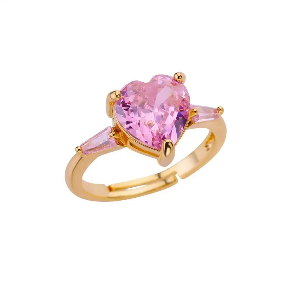 Zircon Little Heart Rings For Women Minimalism Heart Ring Stainless Steel Finger Dainty Ring Valentine Gifts Free Shipping