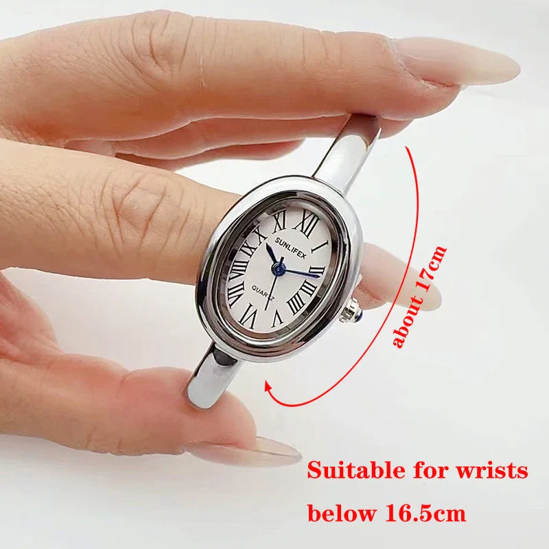 Famous Brand Women Quartz Watch Fashion Luxury Gold Wristwatch Gift Ladies Rome Dial Bracelet Watch Dropshipping Clock