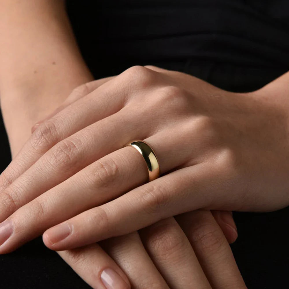 Classic Style Rings for Stacking Stainless Steel Rings For Woman For Gift Jewelry Size 5 6 7 Jewelry Accessories