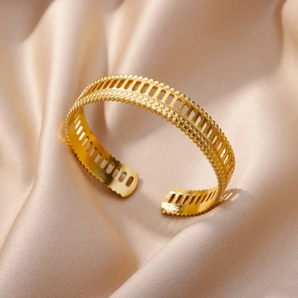 Jesus Bangles Bracelet for Women Stainless Steel Gold Color Luxury Bracelets New Trend Wedding Jewelry pulseras mujer bijoux