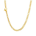Figaro Chain Necklace Stainless Steel Link Gold Color Choker Necklace Layered Women Girls 14"  18" 20" 24"