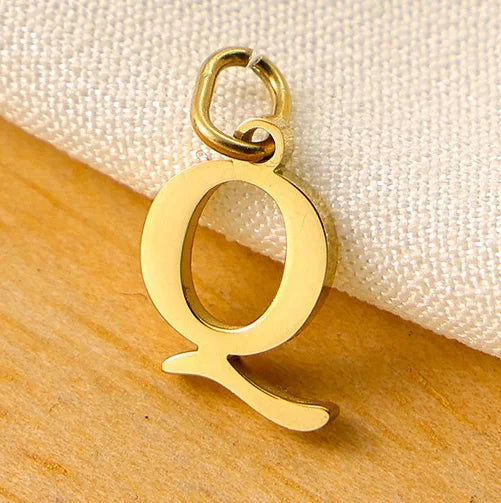 SUNIBI 26 Letters Stainless Steel Cut Alphabet Pendant for DIY Woman Necklace Ladies Jewelry Accessories Wholesale Dropshipping